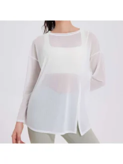 See Through Long Sleeve Loose Top