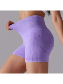 Washed High Rise Bodycon Short Pants -Bambam Clothing Shop P 20240607113629074 839