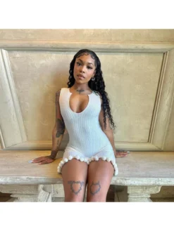 Knitting Backless U Neck Sleeveless Rompers -Bambam Clothing Shop P 20240607144007917 493