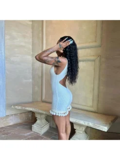 Knitting Backless U Neck Sleeveless Rompers -Bambam Clothing Shop P 20240607144009072 526