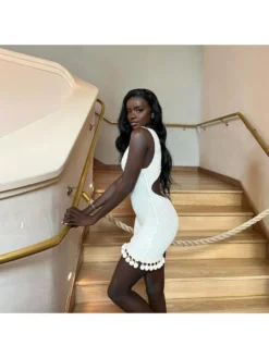 Knitting Backless U Neck Sleeveless Rompers -Bambam Clothing Shop P 20240607144010320 972