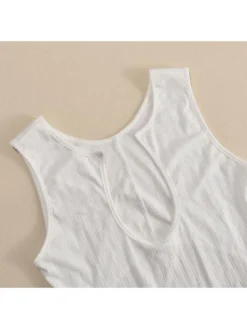 Knitting Backless U Neck Sleeveless Rompers -Bambam Clothing Shop P 20240607144013063 832