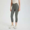 Solid Color High Rise Slim Capri Pants