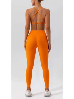 Solid Color Sleeveless V Neck Yoga Sets -Bambam Clothing Shop P 20240611131605985 199