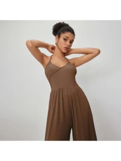 Halter High Rise Wide Leg Jumpsuits -Bambam Clothing Shop P 20240611142034150 986