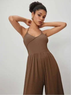 Halter High Rise Wide Leg Jumpsuits -Bambam Clothing Shop P 20240611142034692 937