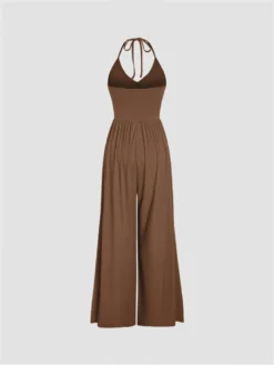 Halter High Rise Wide Leg Jumpsuits -Bambam Clothing Shop P 20240611142037743 280