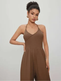 Halter High Rise Wide Leg Jumpsuits -Bambam Clothing Shop P 20240611142039914 410