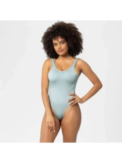 Hollow-out High Rise Backless One-Pieces