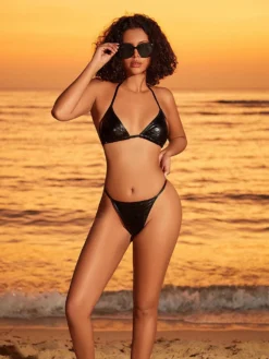 Halter Neck Sleeveless Backless Bikinis Sets -Bambam Clothing Shop P 20240612105642863 227