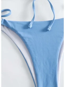 Tie-wrap Solid Color Halter Bikinis -Bambam Clothing Shop P 20240612110430876 436