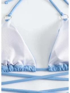 Tie-wrap Solid Color Halter Bikinis -Bambam Clothing Shop P 20240612110432880 163