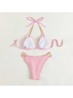 Chain Halter Backless Bikinis -Bambam Clothing Shop P 20240612151617717 559