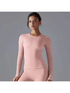 Crewneck Long Sleeve Slim Top -Bambam Clothing Shop P 20240612170833591 797