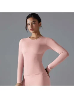 Crewneck Long Sleeve Slim Top -Bambam Clothing Shop P 20240612170834747 584