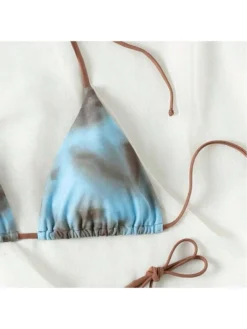 Print Lace-Up Backless Bikinis -Bambam Clothing Shop P 20240613103632981 243