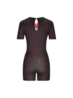 Letter Striped V Neck Bodycon Rompers -Bambam Clothing Shop P 20240613141214103 581