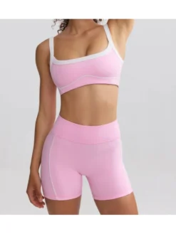 U Neck Sleeveless Skinny Yoga Sets