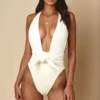 Solid Color High Rise Fitted One-Pieces