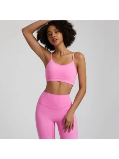 Pure Color Spaghetti Straps Backless Sporty Top