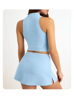 Turtleneck Sleeveless High Rise Yoga Sets -Bambam Clothing Shop P 20240614140031519 608