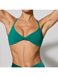 Twist Spaghetti Straps Backless Seductive Sporty Top