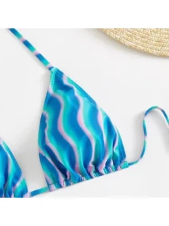 Ripple Ruched Backless Bikinis 3-piece Set -Bambam Clothing Shop P 20240614175233598 339