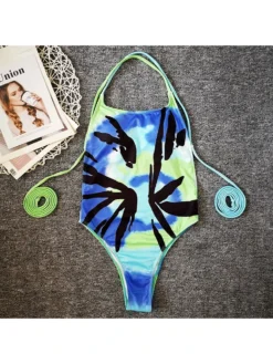 Colorblock Square Neck Backless One-Pieces -Bambam Clothing Shop P 20240618122031528 361