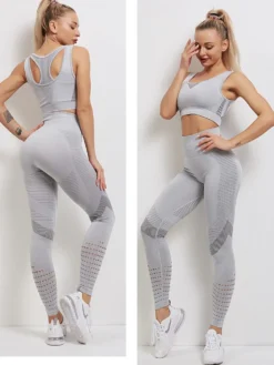 Colorblock Striped Sporty Yoga Sets