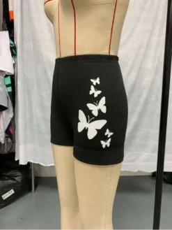 Butterfly Pattern Mid-rise Bodycon Shorts -Bambam Clothing Shop P 20240619155611965 120