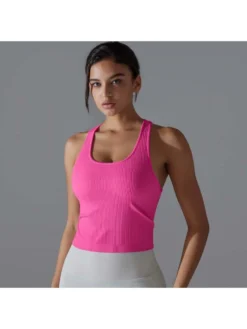 Solid Color Sleeveless Skinny Sporty Top