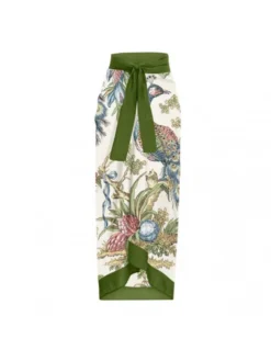 Peacock Print Tie-wrap Bodysuit And Skirt Bikinis -Bambam Clothing Shop P 20240619170803655 350