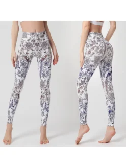 Flower Print High Rise Skinny Leggings -Bambam Clothing Shop P 20240621103254617 114