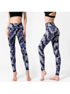 Camouflage Print High Rise Skinny Sporty Leggings -Bambam Clothing Shop P 20240621105625402 257
