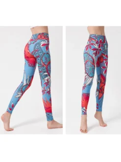 Flower Irregular Skinny Sporty Leggings -Bambam Clothing Shop P 20240621111626099 656