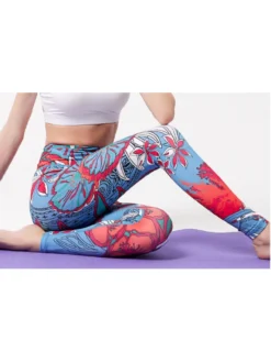 Flower Irregular Skinny Sporty Leggings -Bambam Clothing Shop P 20240621111626883 954