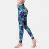 Flower Leaf Print High Rise Skinny Leggings