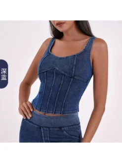 Vertical Cotton Backless Tank & Top