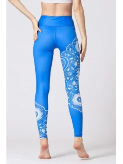 Porcelain Pattern Print High Rise Skinny Sporty Leggings -Bambam Clothing Shop P 20240621114432882 859