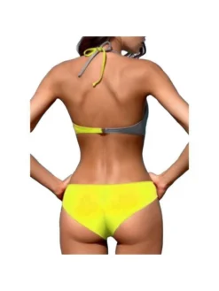 Colorblock Halter Lace-Up Bikinis -Bambam Clothing Shop P 20240621114808415 808