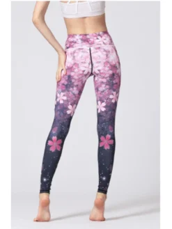 Sakura Gradient Color High Rise Skinny Leggings -Bambam Clothing Shop P 20240621115615498 721