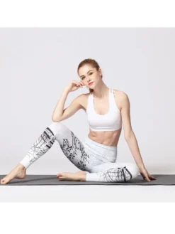 Plant Printing Colorblock High Rise Skinny Leggings -Bambam Clothing Shop P 20240621120033688 568