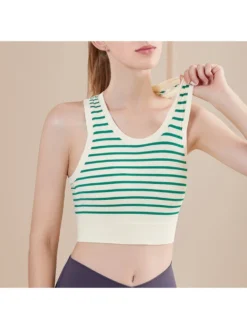 Striped Round Neck Fitted Tank & Top -Bambam Clothing Shop P 20240621132003241 109