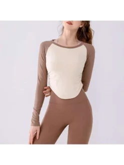 Colorblock Crewneck Skinny Top