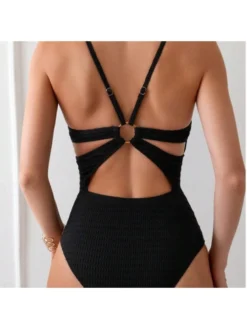 Hollow-out Spaghetti Straps Backless One-Pieces -Bambam Clothing Shop P 20240621155603027 750