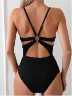 Hollow-out Spaghetti Straps Backless One-Pieces -Bambam Clothing Shop P 20240621155604032 366