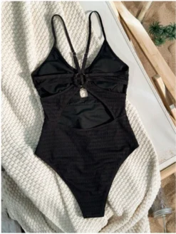 Hollow-out Spaghetti Straps Backless One-Pieces -Bambam Clothing Shop P 20240621155605169 304