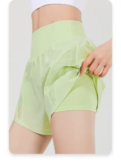 Hollow-out High Rise Loose Short Pants