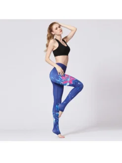 Floral Print High Rise Slim Sporty Leggings -Bambam Clothing Shop P 20240622152812665 857
