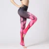 Flower Gradient Color High Rise Slim Leggings
